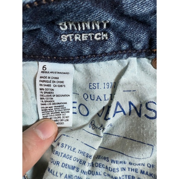 American Eagle Outfitters Skinny Jeans Womens 6 Blue Denim Cotton Medium Wash - Picture 4 of 7